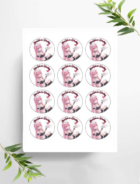 Anime Manga  Muffinaufleger, Ø ca. 6 cm, 0867x